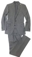 Tom Ford Suit 50R/40R W34 New Italy Gray Stripe Basse F NWT