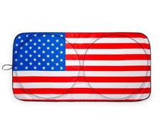 American Flag Sunshade for Car Windshield  64 x 32 Inches