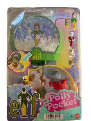 Polly Pocket Elf Holiday Compact Set Buddy The Elf Movie Christmas Playset NEW