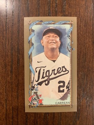 2023 Topps Allen & Ginter Mini Gold Bordered Miguel Cabrera #139