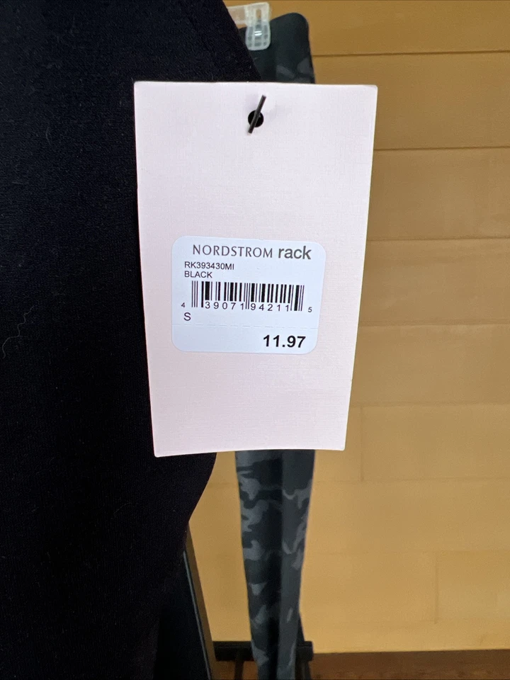 Womens Exercise Outfit Lysse Leggings L, Nordstrom Cami (New) S, Black Grey — 第 4/4 张图片