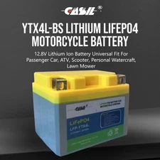 Casil YTX4L-BS Rechargeable Lithium Iron Phosphate LifePO4 Replacement Battery