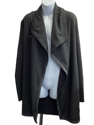 Helmut Lang Grey Long Sleeve Open Front Cardigan Sweater Size S