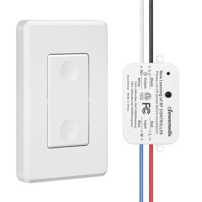 DEWENWILS Wireless Light Switch and Receiver Kit, 10A High Power No Wiring