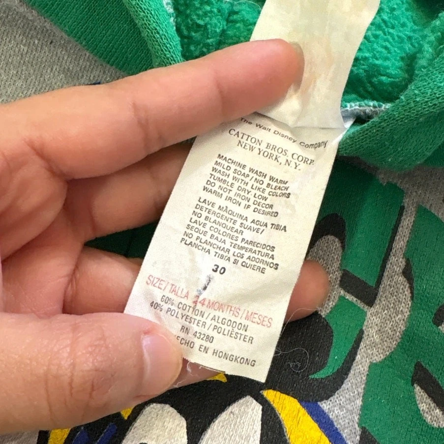 Sudadera con capucha deportiva de fútbol vintage Disney Mickey & Co años 90 Y2k Mickey Mouse niño pequeño 24M Foto 4 de 4