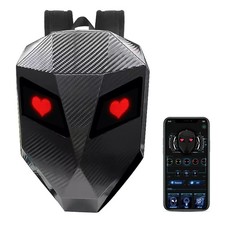 Motorcycle LED Backpack Waterproof Hard Case Cool Design Riding Backpack