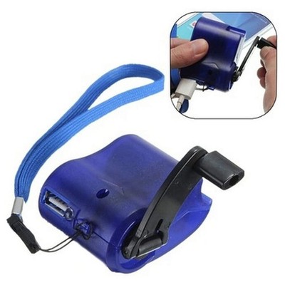 Hand Crank Emergency Phone Charger USB Portable Power Bank with LED Light