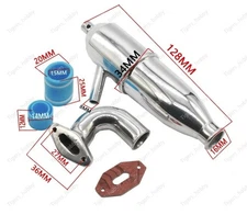 For HSP 1:10 Nitro Engine RC Car Aluminum Metal Exhaust Pipe Parts Universal