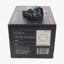 Swampfox Kingslayer 1X22mm 3MOA Micro Reflex Red/Green Circle Dot Sight RMR