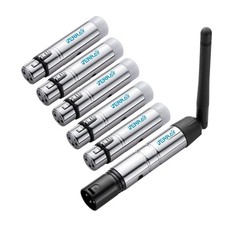Wireless DMX, Metal 2.4G DMX512 Female Receivers with 1 Transmitter