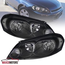 Black Headlights Fits 2006-2013 Chevy Impala 06-07 Monte Carlo Lamps Leftright