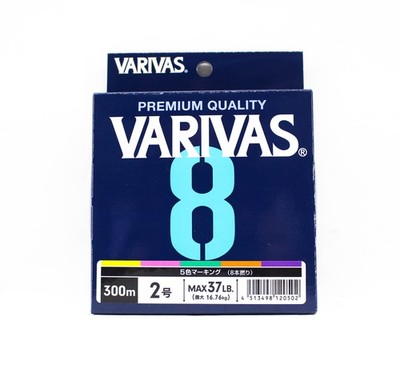 Varivas P.E Line Varivas 8 X8 Multi Color 300m P.E 2 Max 37lb (0502)