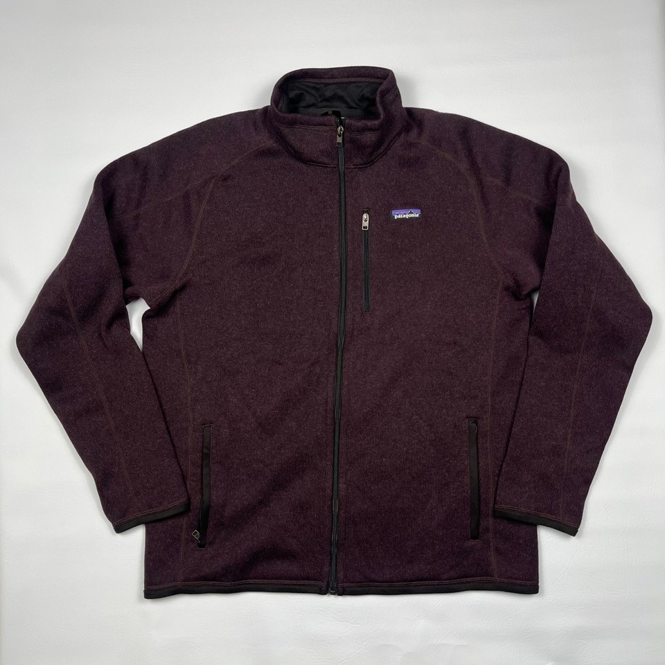 Patagonia Better Sweater Jacket Mens L Obsidian Plum Fleece Full Zip