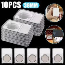 38mm Coin Slab Display Holder Clear Acrylic Cases for Coin Organize & Collection