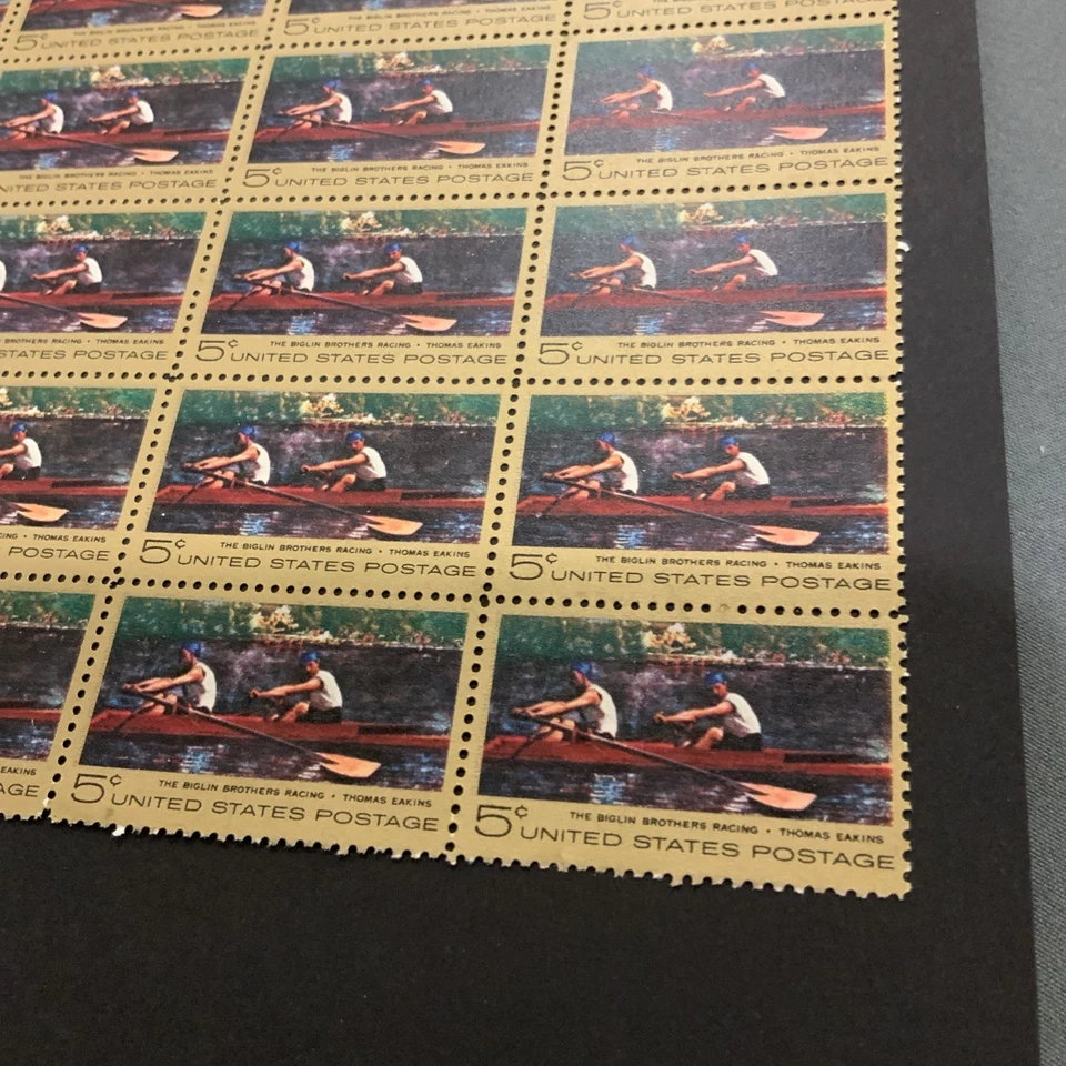 US Stamp - 1967 Thomas Eakins Art - Block Of 25 Stamps - Scott #1335 - Image 2 of 4