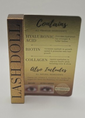 Lash Doll Eyelash Growth Serum   New in Box   Hyaluronic Acid, Biotin, Collagen