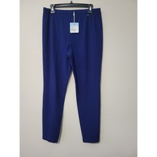 St. John Sport Pants Women Size Medium Blue Santana Knit High Rise