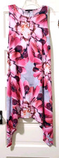 FLASH SALE! Tiana B size MEDIUM STRETCHY Sheath Dress Pink Floral Draped Sides