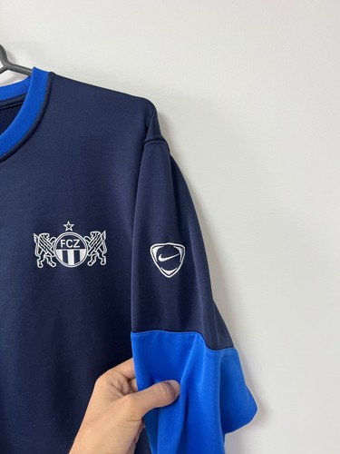 Fc Zurich 2009/2010 Player Issues Football Sweatshirt Nike Swiss Blue Mens sz L - Picture 8 of 17