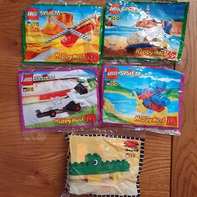 McDONALDS ''''LEGO SYSTEM 4ER SET'''' BITTE BEACHTEN (NR. U-3)! 1994 NEU IN VERSIEGELTEN TASCHEN...
