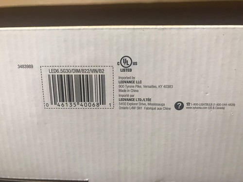 Sylvania 60W Vintage Style LED G30 Dimmable Replacement Light Bulbs 2 Count New! - Picture 7 of 7