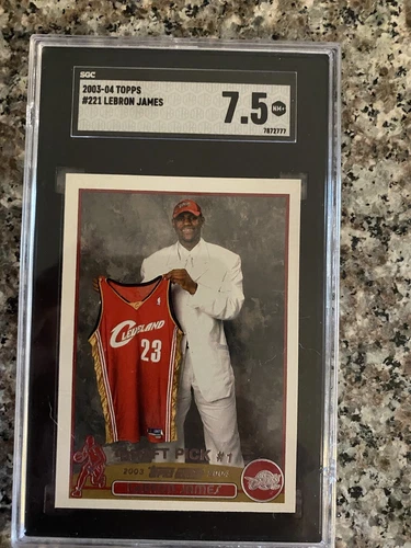 2003-04 Topps #221 LeBron James (DPK) Graded 7.5