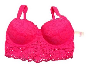 pink push up bralette