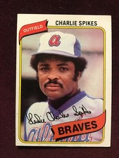 1980 Topps #294 Braves Charlie Spikes Baseball Card