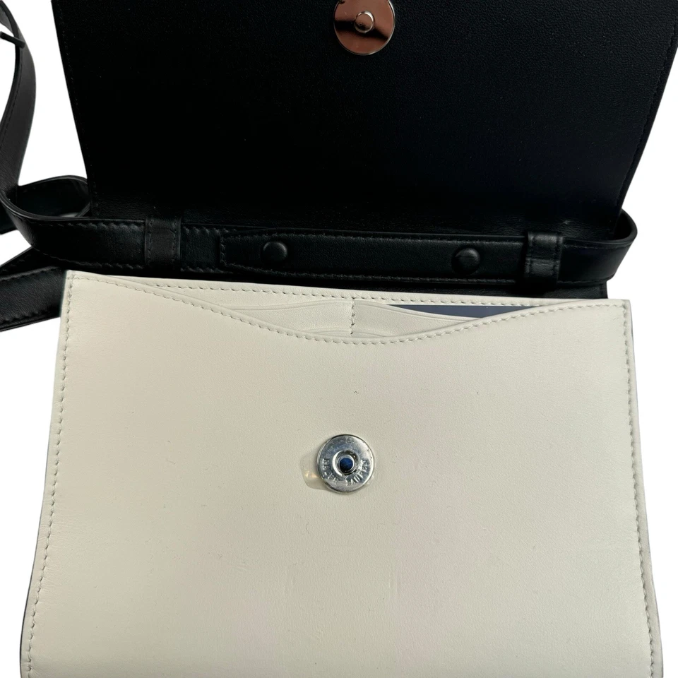 Bandolera Ralph Lauren Purple Label Wellington de cuero blanco para mujer nueva con etiquetas 1250 $ Foto 2 de 4