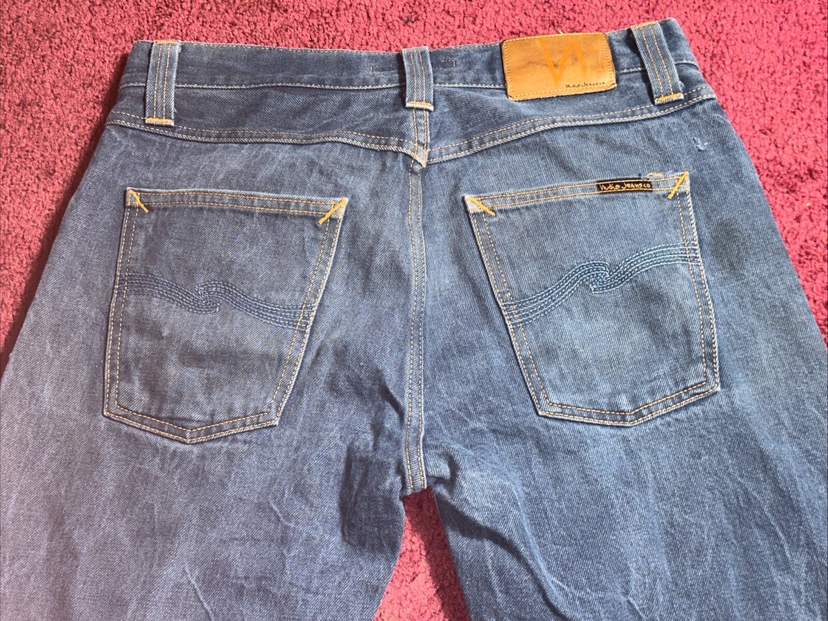 Nudie Jeans Co Jeans Mens 30x34 (Fits 30/27) Blue Denim Slim