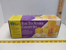 Ideal School Supply Base Ten Number Concept Set Math Blocks Grades K-9 Boxed