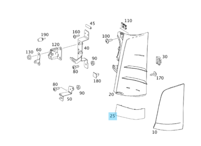Genuine MERCEDES Bez ATEGO Covering Panel A-pillar Left  