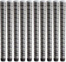 Set of 10 - WINN DRI-TAC WRAP OVERSIZE GOLF GRIPS. 7DTWR-DG. DARK GRAY DRITAC