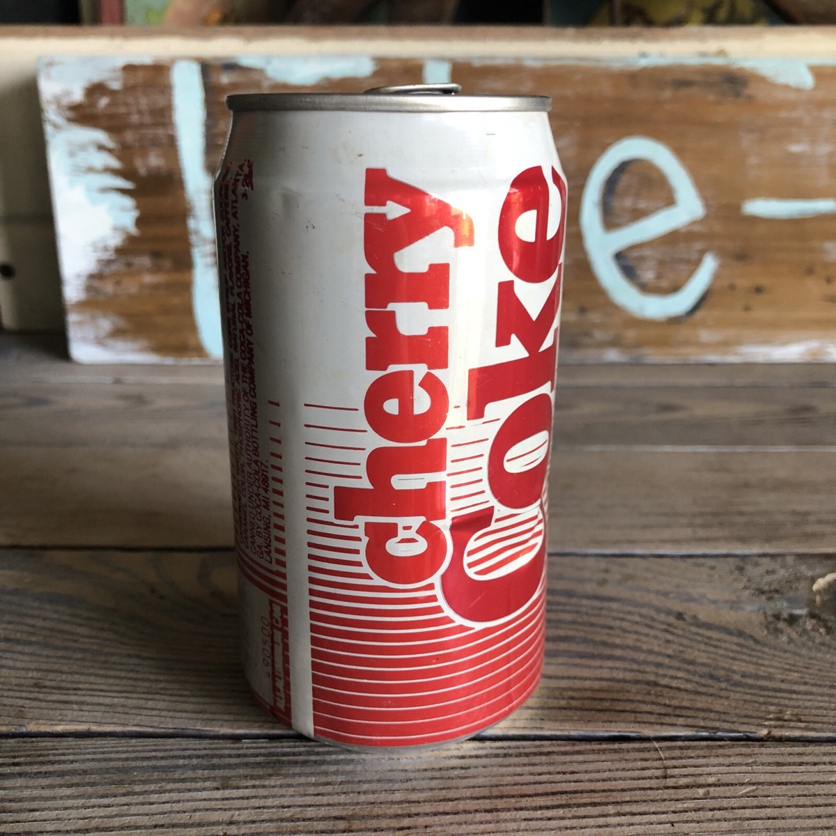 Cherry Coke Can Original Version Red And White Walt Disney Vintage