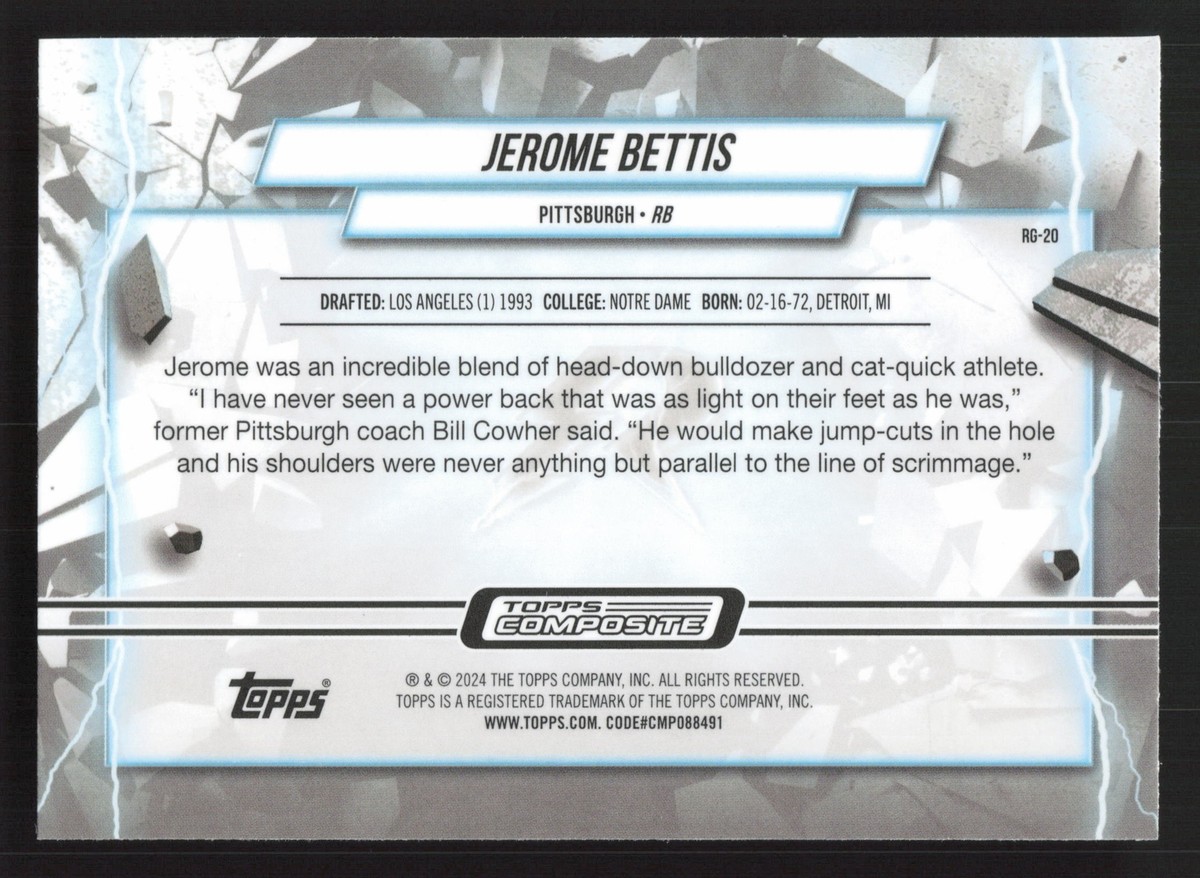 2023 Topps Composite Football #RG-20 Jerome Bettis Grounded | eBay