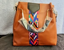 Brown Geomatrix Sholder Bag