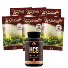 SUPLEMENTO /- Hcg- /Reductor Peso 60 CAPSULA+ Te Divina Detox Tea 6 Weeks Supply