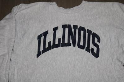 90‘s champion Reverse Weave ILLlNOIS VINTAGE 90s CHAMPION REVERSE WEAVE MENS ILLINOIS SWEATSHIRT ILLINI
