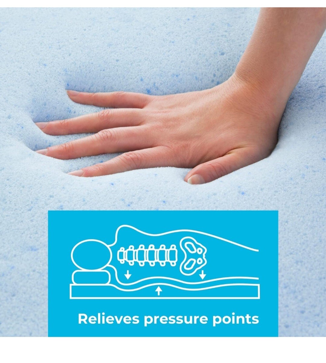 LINENSPA 3In Gel Infused Memory Foam Mattress Topper King Sz🔥Factory