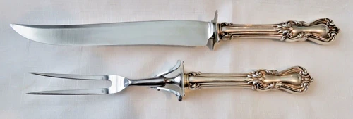 Marlborough by Reed & Barton Sterling Silver Roast Carving Set 2pc HH   x Large