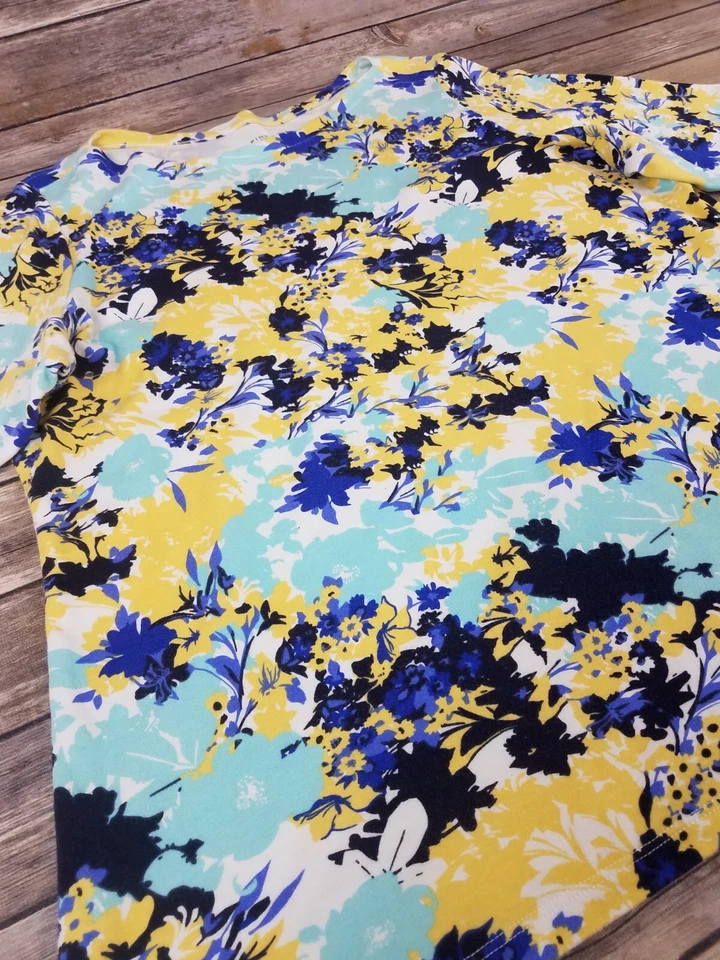 Top Charter Club Luxury Algodón Pima Talla Grande 1X Floral Manga Corta Foto 4 de 4