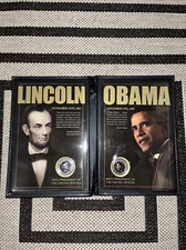 Abraham Lincoln and Barack Obama   Colorized Coin Commemorative Collection