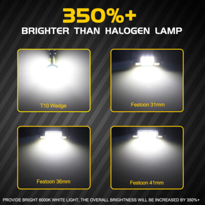 15-Pack White LED Interior Light Bulbs For GMC Canyon & Chevy Colorado (2015-2024) - 6000K 4 thumbnail image