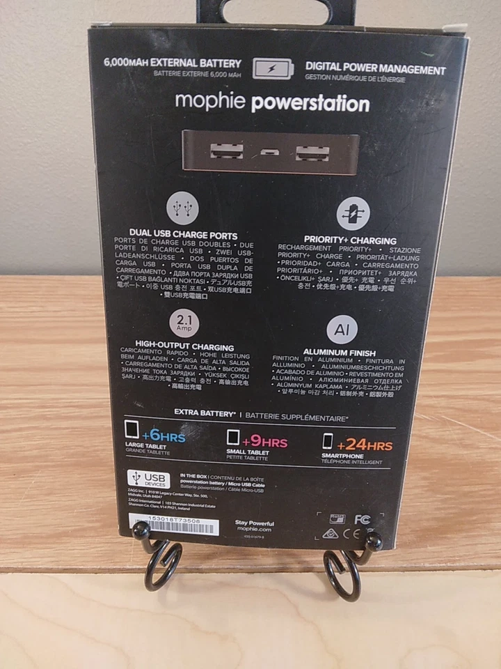Mophie Powerstation 24 часа быстрой зарядки аккумулятор 6000 мАч - пространства серый новый в коробке - Изображение 4 из 4