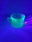 Green Depression Glass Milk Creamer - URANIUM - 2.75 Inches Tall