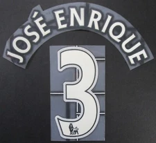 2007 - 2013 OFFICIAL SPORTING ID LEXTRA JOSE' ENRIQUE 3 KIDS SIZE WHITE NAMESET