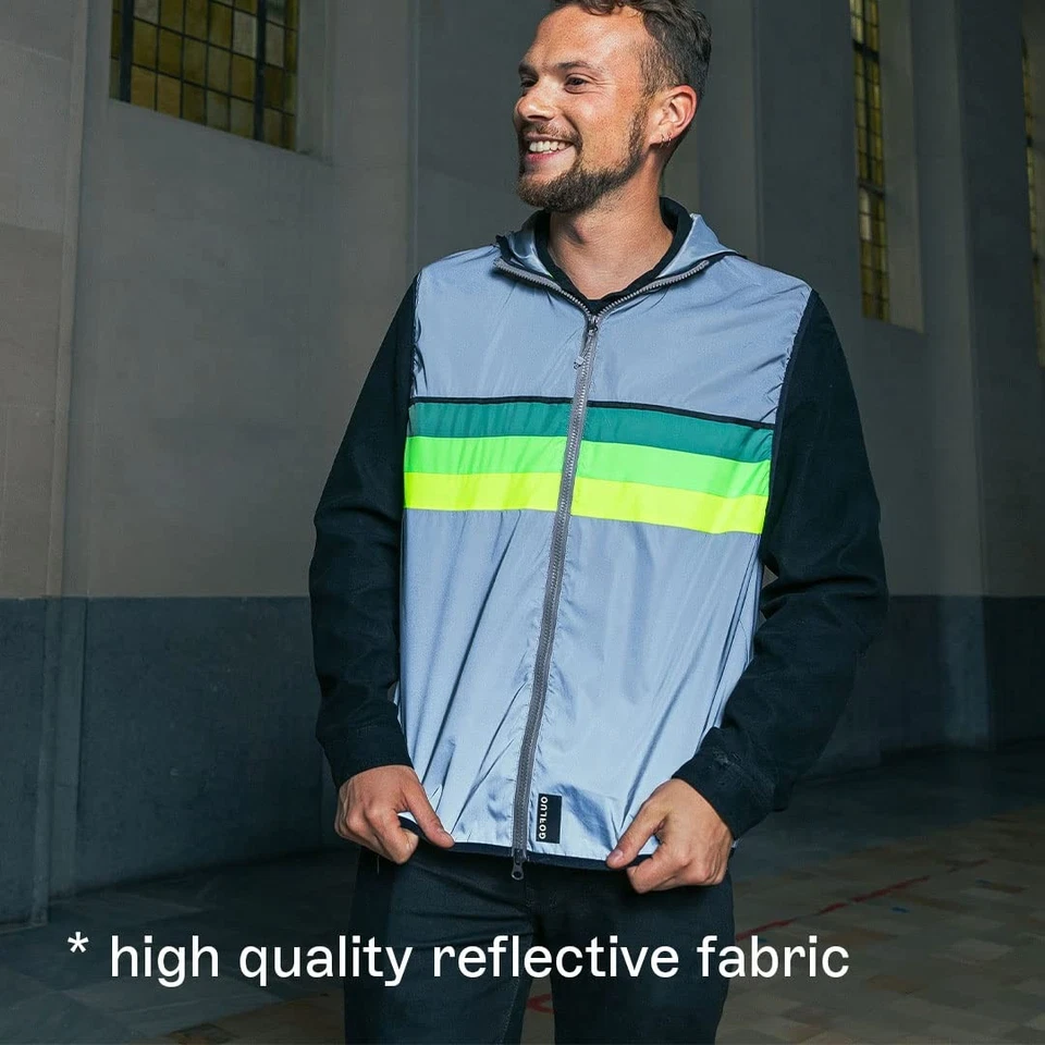 North Reflective Vest Size L – Stylish Hi-Vis Hoodie with Pockets & 2-Way Zip... - Image 3 of 4