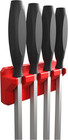 Magnetic 4 Slot Pry Bar Holder Low Profile TPEE Non-Marring Mountable