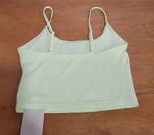 Musera Lemon Green Cropped Spaghetti Strap Tank Top Women's Size Small