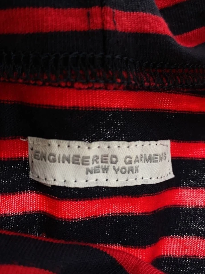 Engineered Garments Hooded Vest Red Border Cotton Used - Image 3 of 4